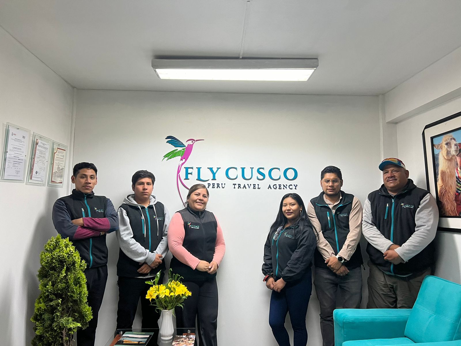 fly cusco peru office work team