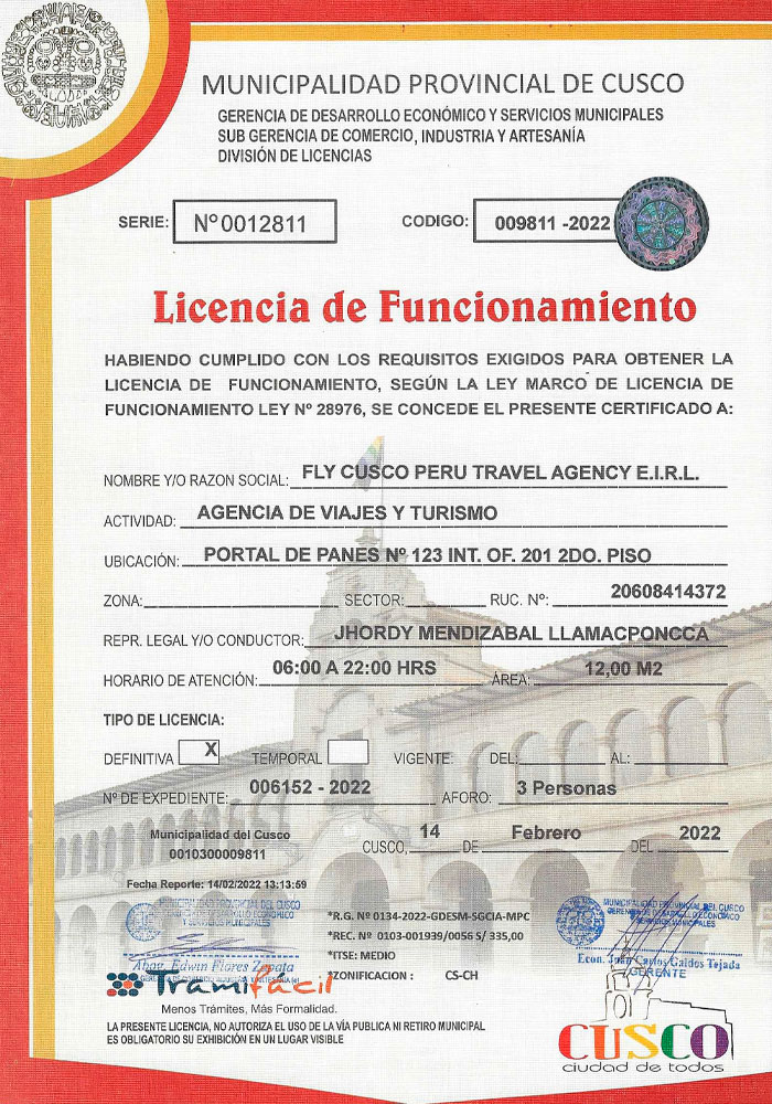 Licencia de funcionamiento